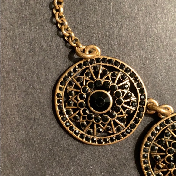 Unique J.Crew Statement Necklace - Black Circles - Picture 3 of 4